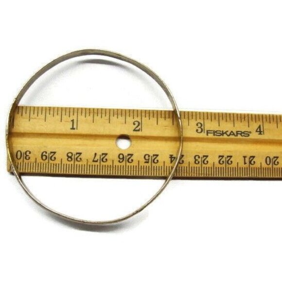 Hammered Southwest Swirl Design Bangle Sterling Silver 925 Vtg Bracelet Mexico - Picture 7 of 9